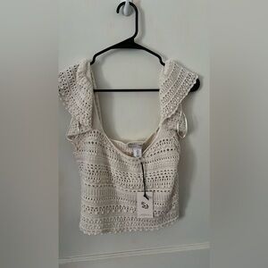 Sincerely Jules Cream Crochet Top